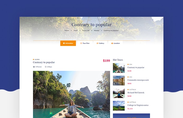 JoomlArt template tour detailed