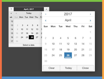 Joomla 3.7 - New Datepicker Calendars Joomla 3.7 - New Datepicker Calendars