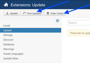 Clear cache Joomla - VikUpdater plugin