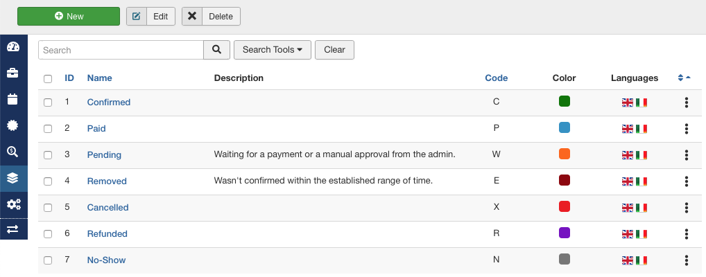 VikAppointments 1.7 - Status Codes Management