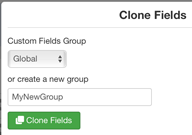 Clone Custom Fields to quickly add them to a new group of fields