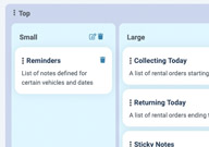 Arrange the containers, positions and widgets of your personal Dashboard.