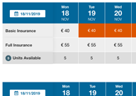 Fares Overview: manage your rental costs through an intuitive pricing calendar