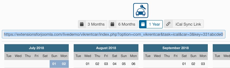 Vik Rent Car - Cal Sync 