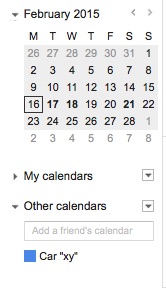 Vik Rent Car - Cal Sync Google Calendar