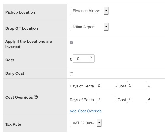 Vik Rent Car - Fee details