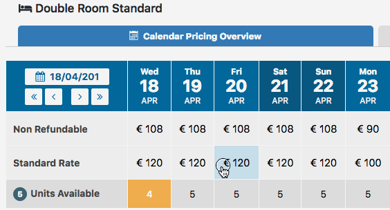 Rates overview pricing model - Vik Booking Rates overview pricing model - Vik Booking