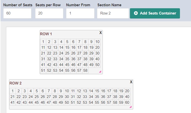 Seating Maps Example 2