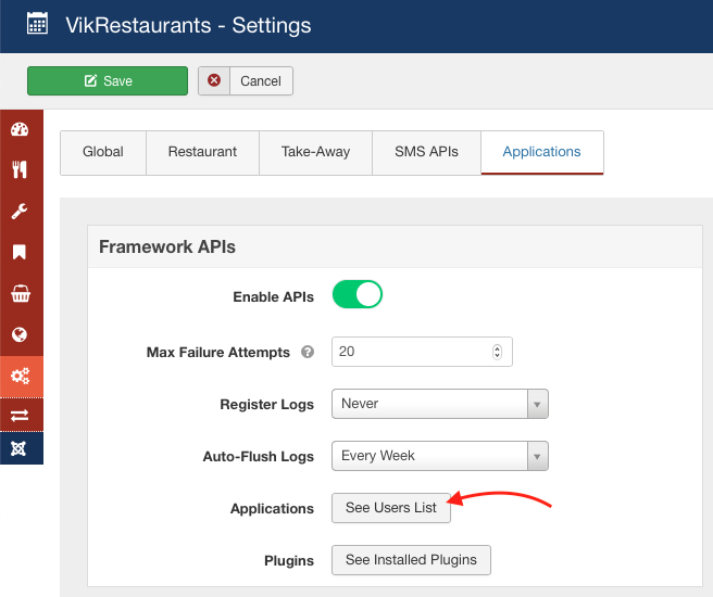 Setup - API Users