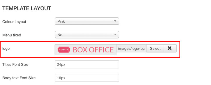 template logo parameter