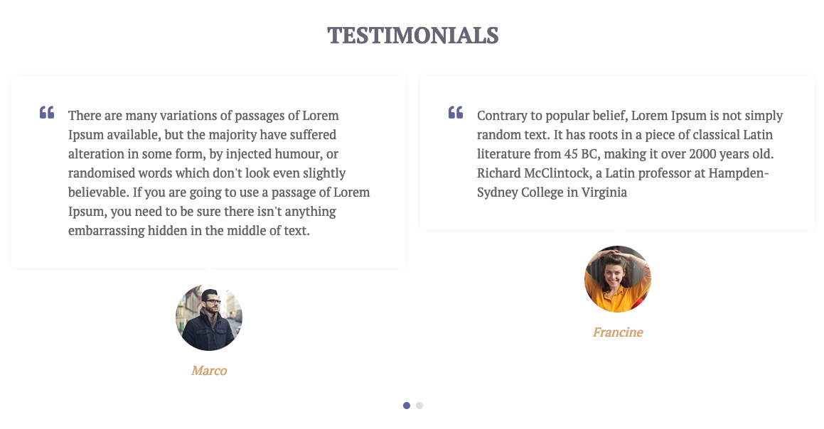 Template Plaza - About Us Testimonials